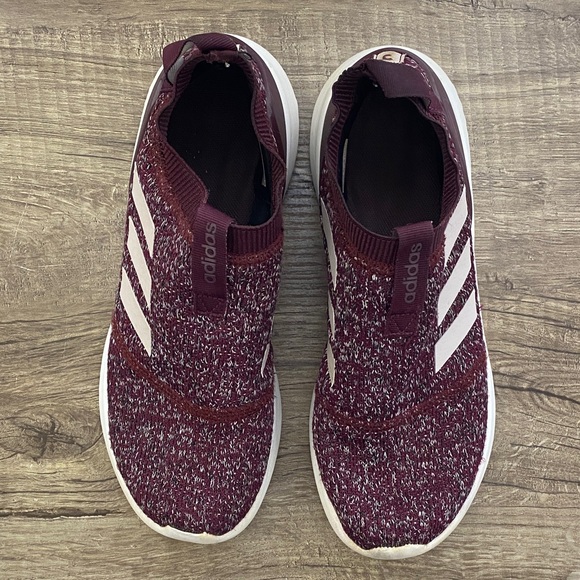 adidas cloud foam Burgundy and White Athletic Shoes - Picture 6 of 8